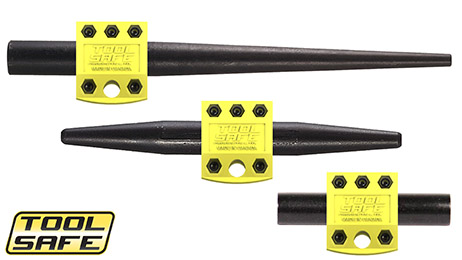 ToolSafe® Clamps on pins.